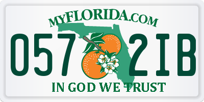 FL license plate 0572IB