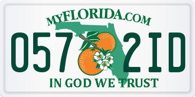 FL license plate 0572ID