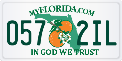 FL license plate 0572IL