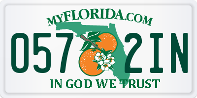 FL license plate 0572IN