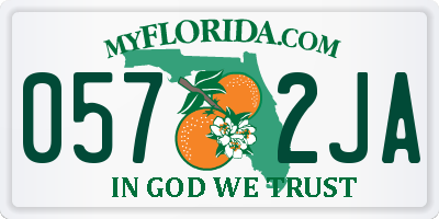 FL license plate 0572JA
