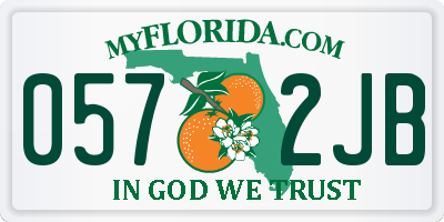 FL license plate 0572JB