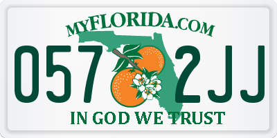 FL license plate 0572JJ