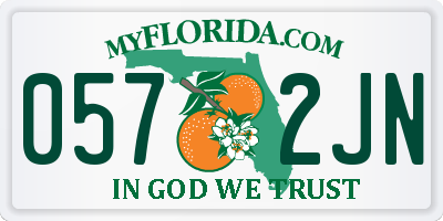 FL license plate 0572JN