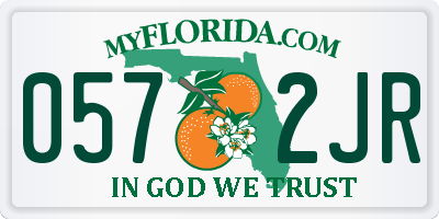 FL license plate 0572JR