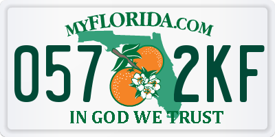 FL license plate 0572KF