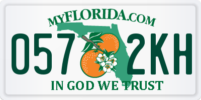 FL license plate 0572KH