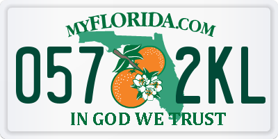 FL license plate 0572KL