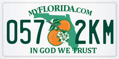 FL license plate 0572KM