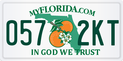 FL license plate 0572KT