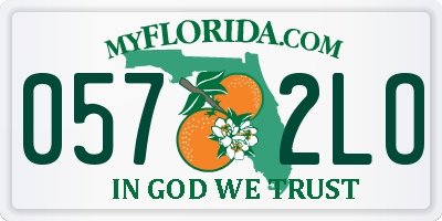 FL license plate 0572LO