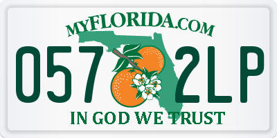 FL license plate 0572LP