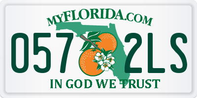 FL license plate 0572LS