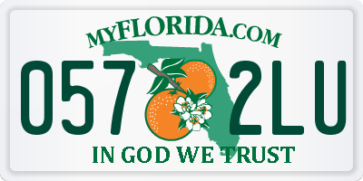 FL license plate 0572LU