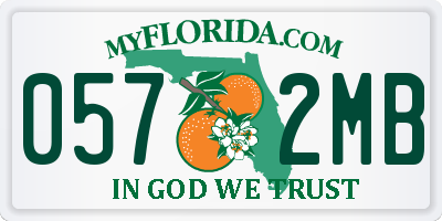 FL license plate 0572MB