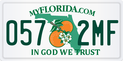 FL license plate 0572MF