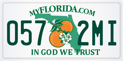 FL license plate 0572MI