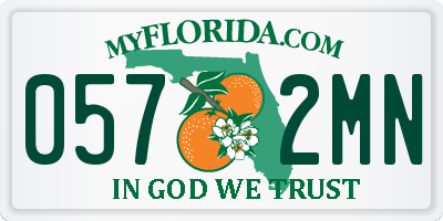 FL license plate 0572MN