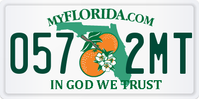FL license plate 0572MT