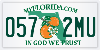 FL license plate 0572MU