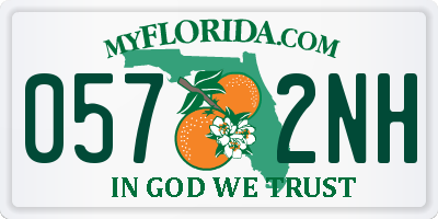 FL license plate 0572NH