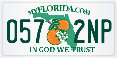 FL license plate 0572NP