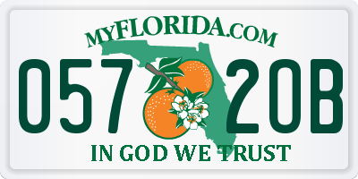 FL license plate 0572OB