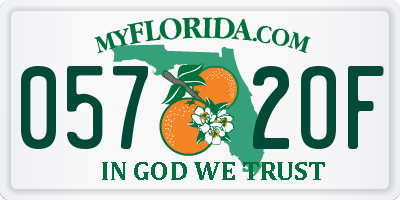 FL license plate 0572OF