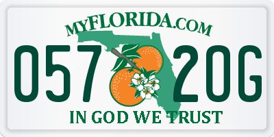 FL license plate 0572OG