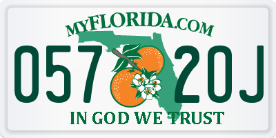FL license plate 0572OJ