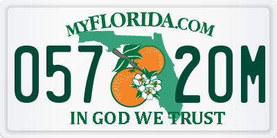 FL license plate 0572OM