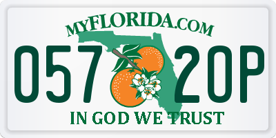 FL license plate 0572OP