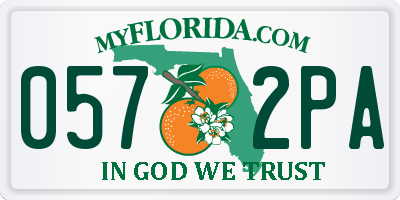 FL license plate 0572PA