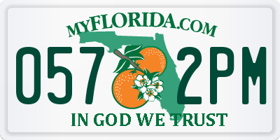 FL license plate 0572PM