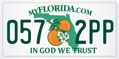 FL license plate 0572PP