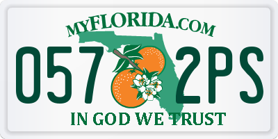 FL license plate 0572PS