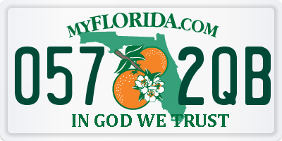 FL license plate 0572QB