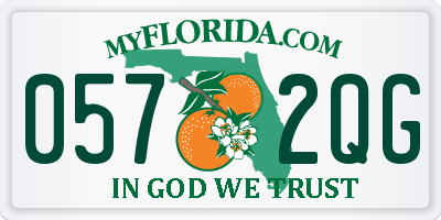 FL license plate 0572QG