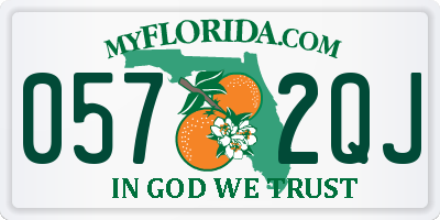 FL license plate 0572QJ