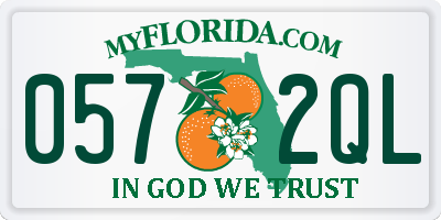 FL license plate 0572QL