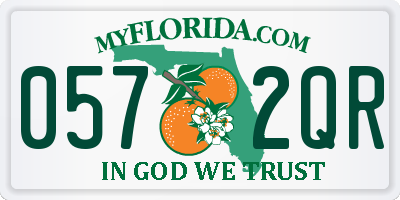 FL license plate 0572QR