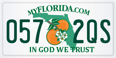 FL license plate 0572QS