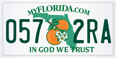 FL license plate 0572RA