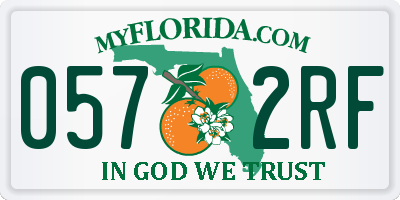 FL license plate 0572RF