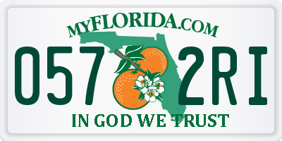 FL license plate 0572RI