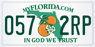 FL license plate 0572RP