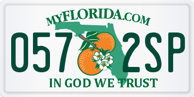 FL license plate 0572SP