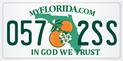 FL license plate 0572SS