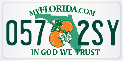 FL license plate 0572SY