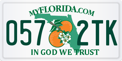 FL license plate 0572TK